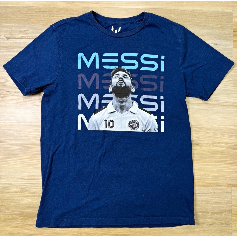 Lionel Messi Collection T Shirt Mens Small Navy Blue Soccer Graphic Tee Centric
